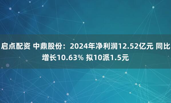 启点配资 中鼎股份：2024年净利润12.52亿元 同比增长10.63% 拟10派1.5元